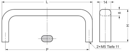 Hoogwaardige roestvrijstalen meubelgreep gemaakt van SUS304 (V2A), glanzend gepolijst, 158 mm (6,3") ECH-150M. Roestvrijstalen deurklink gemaakt van SUS304 (V2A), glanzend gepolijst, voor boot, jacht, roestvrijstalen keuken, strandhotel, dokterspraktijk, - Afbeelding 2