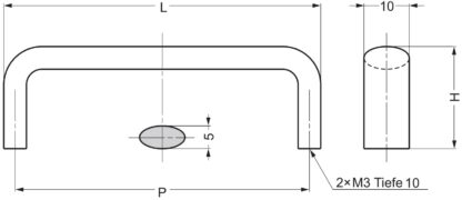 Hoogwaardige roestvrijstalen meubelgreep gemaakt van SUS304 (V2A), satijn mat, 90 mm (3,6") DS-90S. Roestvrijstalen deurklink gemaakt van SUS304 (V2A), satijn mat, voor boot, jacht, roestvrijstalen keuken, strandhotel, dokterspraktijk, meubels, door Sugat - Afbeelding 2