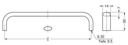 RVS meubelgreep SUS316, 89 mm, EK-S635/M en EK-S635/S. Meubelgreep gemaakt van het fijnste roestvrij staal V4A (SUS316) voor hoogwaardige faciliteiten, maar ook voor buitengebruik, vochtige en ruwe omgevingen van Sugatsune / LAMP® (Japan) - Afbeelding 2