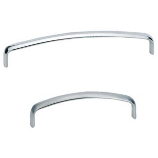 RVS meubelgreep SUS316, gebogen, 101,6 mm (4″), KC-R640/M en KC-R640/S. Meubelgreep gemaakt van het fijnste roestvrij staal V4A (SUS316) voor hoogwaardige faciliteiten, maar ook voor buitengebruik, vochtige en ruwe omgevingen van Sugatsune / LAMP® (Japan)