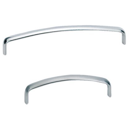 RVS meubelgreep SUS316, gebogen, 101,6 mm (4″), KC-R640/M en KC-R640/S. Meubelgreep gemaakt van het fijnste roestvrij staal V4A (SUS316) voor hoogwaardige faciliteiten, maar ook voor buitengebruik, vochtige en ruwe omgevingen van Sugatsune / LAMP® (Japan)