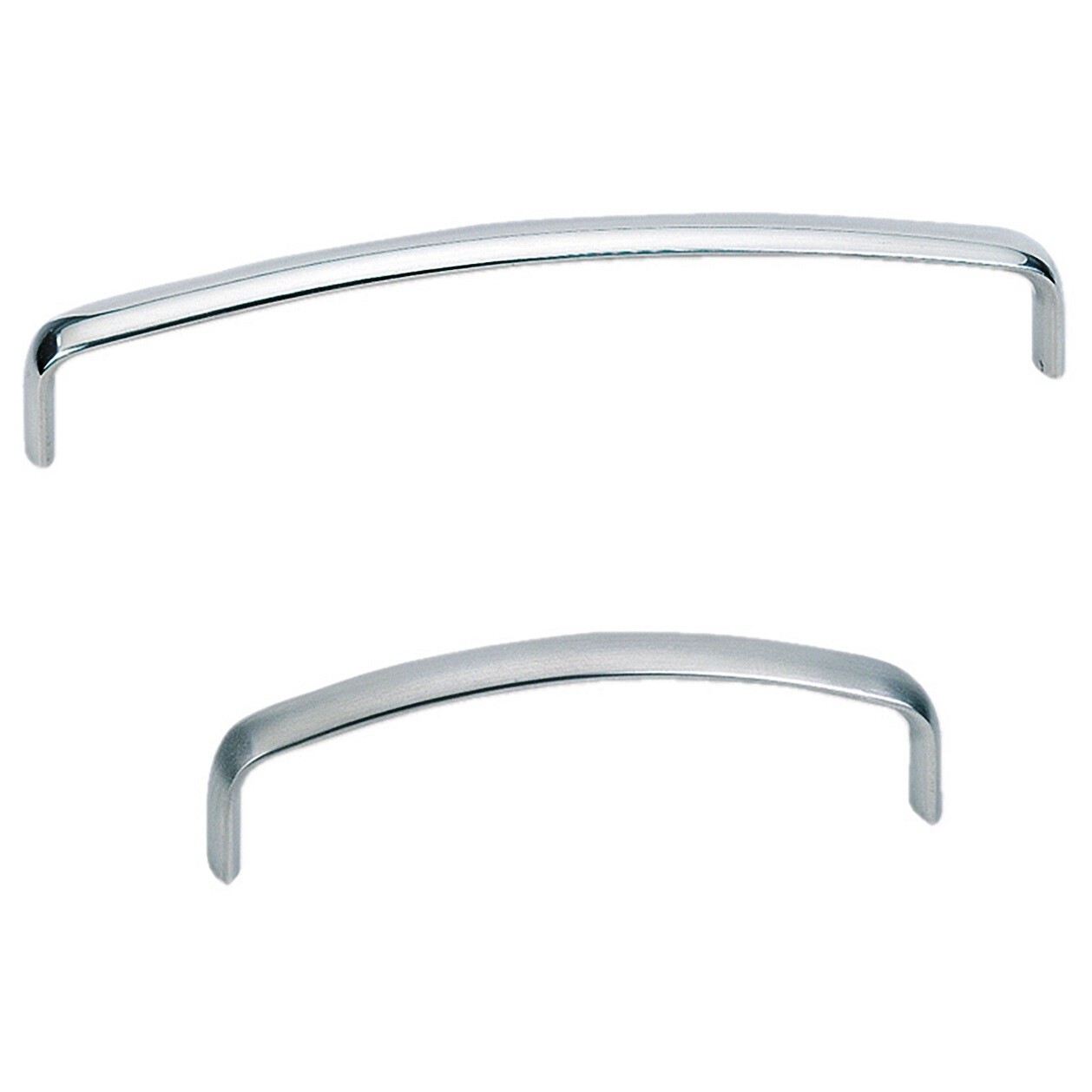 Roestvrijstalen meubelgreep SUS316, gebogen, 152,4 mm (6″), KC-R660/M, KC-R660/S. Meubelgreep, gemaakt van het fijnste roestvrij staal V4A (SUS316) voor hoogwaardige faciliteiten, maar ook voor buitengebruik, vochtige en ruwe omgevingen van Sugatsune / LAMP® (Japan)