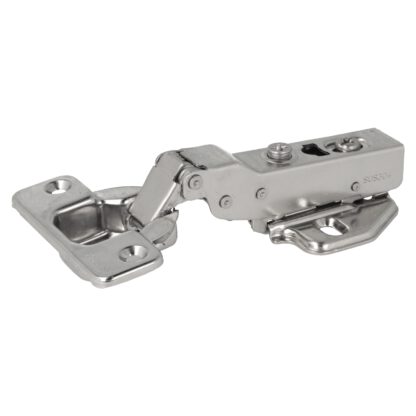 Roestvrijstalen meubelscharnier gemaakt van SUS304 (V2A) met geïntegreerde soft-close demping, semi-rustend, incl. Montageplaat, 117 mm (4.7") 15.03.765-0. Roestvrijstalen meubelriem met demper, gemaakt van SUS304 (V2A) voor boot, roestvrijstalen keuken,