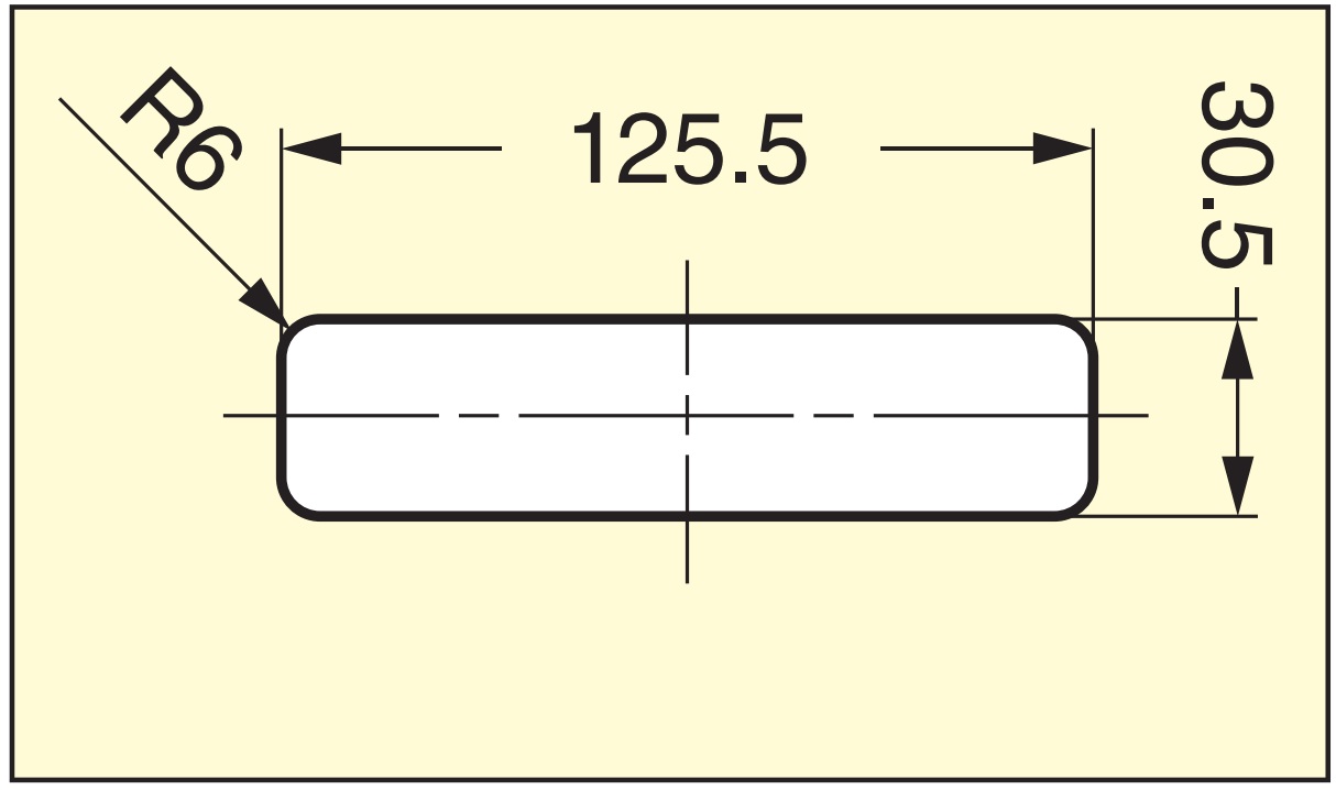 Inlaatgreep van zinklegering met geïntegreerde uitklapbare deurstop, afwerking: vernikkeld, satijn mat, 135 mm (5,4") HH-P135SN. Inlaatgreep HH-P135SN met bumperstop voor schuifdeur, van Sugatsune / LAMP® (Japan) - Afbeelding 5