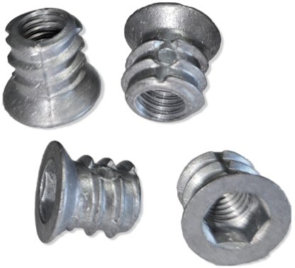 20 stuks hoogwaardige schroefdop met M6 inwendige schroefdraad, verzonken kop met binnenzeskant en afdekrand, gemaakt van massief spuitgietzink, 10 mm (0,4"), 8028001. Inschroefmoer voor meubels, houten panelen, spaanplaten, tafels en nog veel meer, van E - Afbeelding 4