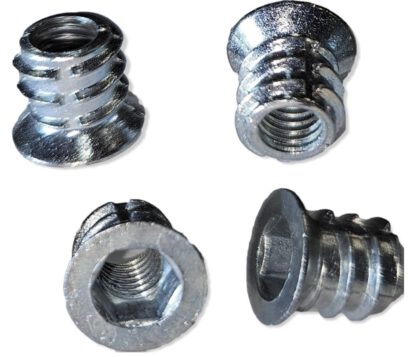20 stuks hoogwaardige inschroefhuls met M6 binnendraad, verzonken kop met binnenzeskant en afdekrand, oppervlak: verzinkt, 10 mm (0,4"), 8028005. Inschroefmoer voor meubels, houten panelen, spaanplaten, tafels en nog veel meer, van EMUCA - Afbeelding 4