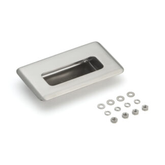 Exclusief RVS handvat cup SUS304, 109,5 mm (4-5/16") HH-FB-2. Roestvrijstalen handgreepschaal van roestvrij staal V2A, satijnmat, voor laden, kasten, vochtige omgevingen, schepen, machines, apparaten van Sugatsune / LAMP® (Japan)