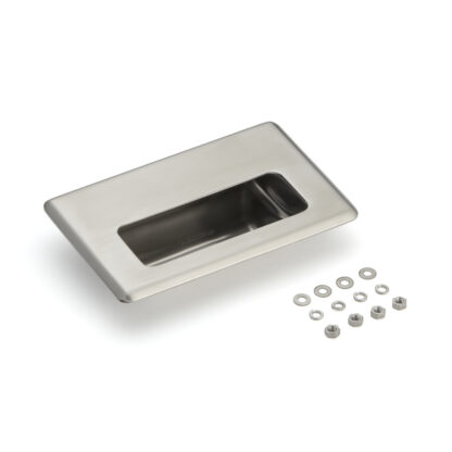 Exclusief RVS handvat beker SUS304, 138 mm (5-7/16) HH-FB-1. Roestvrijstalen handgreepschaal van roestvrij staal V2A, satijnmat, voor laden, kasten, vochtige omgevingen, schepen, machines, apparaten van Sugatsune / LAMP® (Japan)