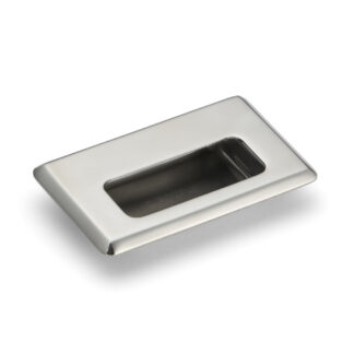 Exclusief RVS handvat cup SUS304, 94 mm (3-11/16") HH-FC-3M. Roestvrijstalen handgreepschaal van roestvrij staal V2A, hoogglans gepolijst, voor laden, kasten, vochtige omgevingen, schepen, machines, apparaten van Sugatsune / LAMP® (Japan)