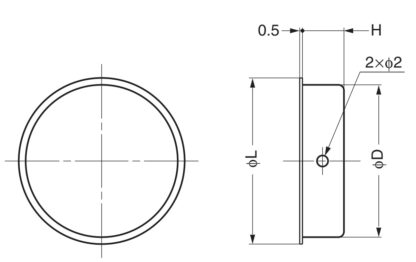 Exclusief ronde RVS handvat beker SUS304, ⌀36 mm (1-13/32") SMH-37. Ronde roestvrijstalen handgreepschaal van roestvrij staal V2A, satijn mat, voor laden, kasten, vochtige omgevingen, schepen, jachten, caravans van Sugatsune / LAMP® (Japan) - Afbeelding 2