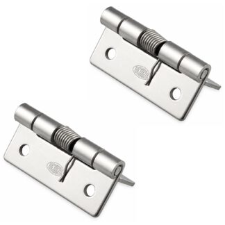 2 stukken hoogwaardige veerband, gemaakt van roestvrij staal SUS304, 32 mm (1-17/64"), koppel: 12,3 N·m, TH-61SUS-2. Robuust veerscharnier voor apparaatkleppen, huisdeuren, afdekkingen en nog veel meer, door TOCHIGIYA (Japan)