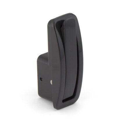 Hoogwaardige veerhaak voor uitsparing, oppervlak: donkergrijs, 60 mm (2,4"), NF-60. Vouwhaak met automatische sluiting voor tinyhouse, camper, caravan, jacht, trein, vliegtuig, bus en nog veel meer, van Sugatsune / LAMP® (Japan) - Afbeelding 2