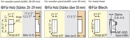 Hoogwaardige veervouwhaak voor inbouw, oppervlak: zilverkleurig, 60 mm (2,4"), uitvoering: met soft-close sluitdemping, NF-60D-MSL. Inklapbare haak met automatische sluiting en soft-close voor caravan, jacht en nog veel meer, van Sugatsune / LAMP® (Japan) - Afbeelding 4