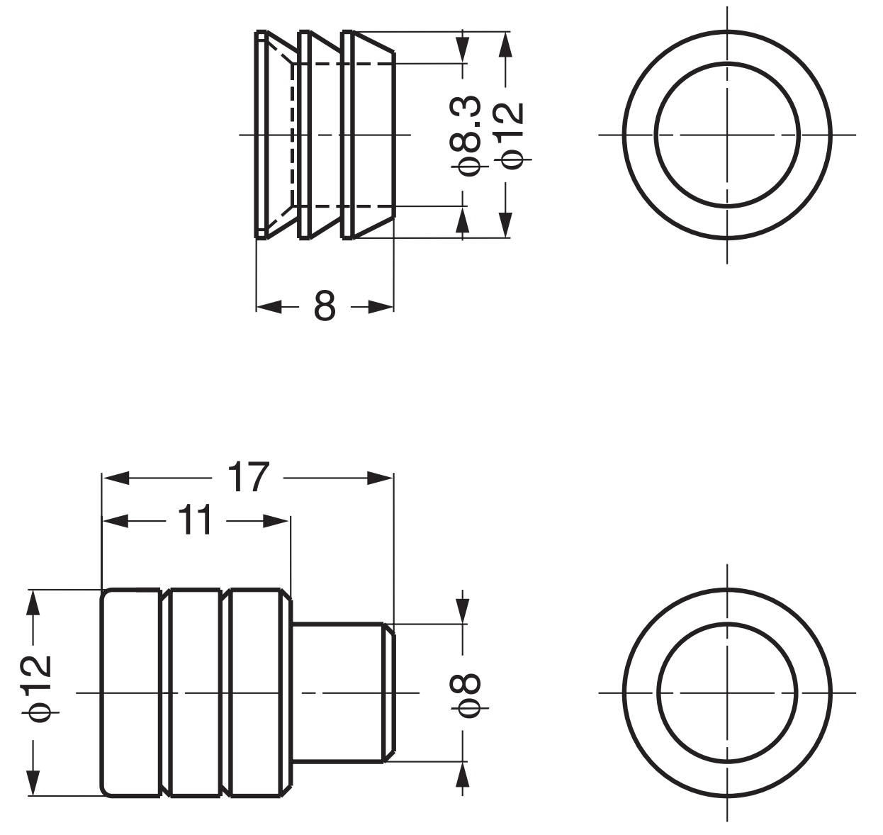 4 stuks hoogwaardige veerbelaste kastbevestiging, gemaakt van messing, CF-237. Tweedelige deuvelverbinder met veer voor kasten, panelen, werkbladen, werkbladen en nog veel meer, van Sugatsune / LAMP® (Japan) - Afbeelding 2