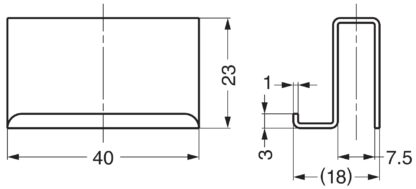 Contraplaat voor glasdikte 5 mm (13/64"), met handgreepfunctie, oppervlak: verchroomd, 40 mm (1-37/64"), K-150CR. Tegenhanger voor glazen kastdeur, magnetische vliegenvanger en nog veel meer, van Sugatsune / LAMP® (Japan) - Afbeelding 2