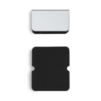 Tegenplaat voor glasdikte 6 mm (15/64"), gemaakt van staal, oppervlak: verchroomd, 35 mm (1-3/8"), K-110CR en K-110-P6. Tegenhanger voor glazen kastdeur, magnetische vliegenvanger en nog veel meer, van Sugatsune / LAMP® (Japan)
