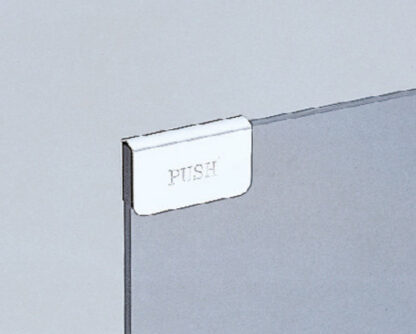 Gegenplatte für Glasstärke 6 mm K-130CR und K-130-P6, 40 mm (1-37/64″) von Sugatsune, verchromt. Anwendungsbeispiel