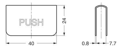 Tegenplaat voor glasdikte 6 mm, gemaakt van staal, oppervlak: verchroomd, 40 mm (1-37/64"), K-130CR en K-130-P6. Tegenhanger voor glazen kastdeur, magnetische vliegenvanger en nog veel meer, van Sugatsune / LAMP® (Japan) - Afbeelding 2