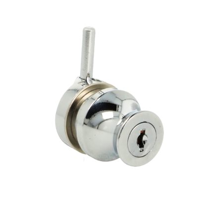 Zamak glazen deurslot met handgreepfunctie, 29 mm (1.2") 14.09.125. Massief glazen deurslot gemaakt van zamak, ook geschikt als glazen deurknop, verchroomd, voor vitrinekast, vitrinekast, glazen deur, door SISO Denemarken - Afbeelding 6