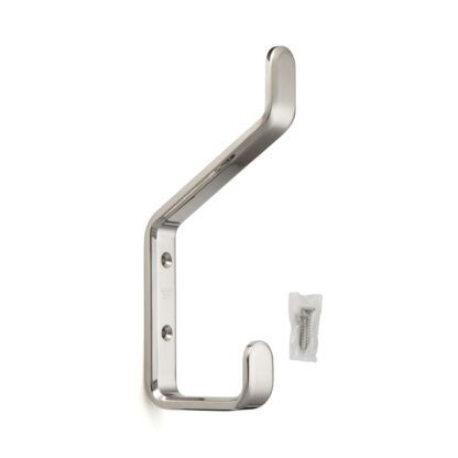 Hoogwaardige grote universele dubbele haak met twee eindhaken, gemaakt van roestvrij staal, oppervlak: glanzend gepolijst, 80 mm (3,2"), XL-SB-210-M. Heavy duty V2A dubbele haak voor scheepsbouw, outdoor en nog veel meer, van Sugatsune / LAMP® (Japan)