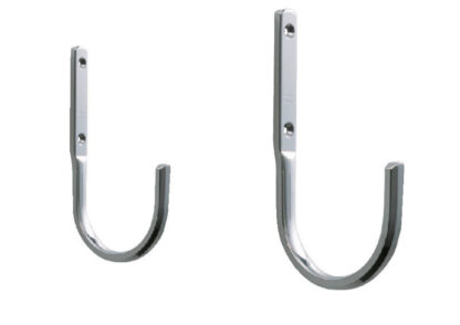 Hoogwaardige grote universele haak, gemaakt van roestvrij staal, oppervlak: mat en gepolijst, 112 mm (4,5"), XL-CUF110TT. Heavy duty V2A haken voor scheepsbouw, outdoor en nog veel meer, van Sugatsune / LAMP® (Japan) - Afbeelding 2