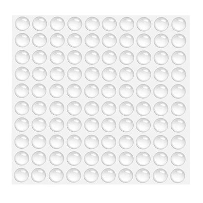 Rubberen buffer, transparante elastische buffer, 7 x 1,5 mm, 3005920. Siliconen beschermbuffer met zelfklevende achterkant voor deur, kast, lade, toetsenbord, glazen bovenkant, door EMUCA