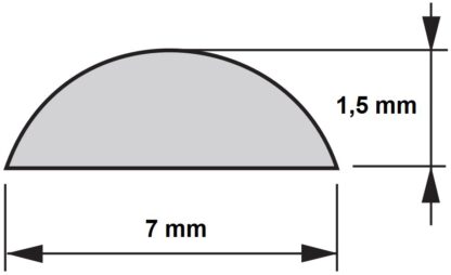 Rubberen buffer, transparante elastische buffer, 7 x 1,5 mm, 3005920. Siliconen beschermbuffer met zelfklevende achterkant voor deur, kast, lade, toetsenbord, glazen bovenkant, door EMUCA - Afbeelding 3