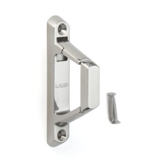 Hoogwaardige haak met veiligheidsklep van roestvrij staal SUS316, EN-E107. V4A Safety Lock Rope Hook voor scheepsbouw, buiten, vochtige omgeving, ruwe omgeving en nog veel meer, door Sugatsune / LAMP® (Japan)