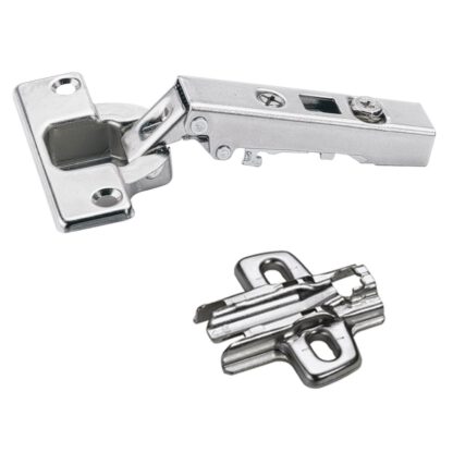 Hettich Intermat 110° scharnier 48049, boorpatroon 52 x 5,5 mm met kruisvormige montageplaat. Meubelscharnier Intermat 9943, verkrijgbaar voor standaarddeur (houten deur), houten kozijndeur, aluminium kozijndeur, opschroefbaar, van Hettich