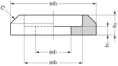 2-delige hoogwaardige roestvrijstalen montagebeugel gemaakt van SUS304 (V2A) voor roestvrijstalen handgrepen met rond profiel en diameter Φ9 mm (23/64") H-42-Z-9. Roestvrijstalen wasmachine H-42-Z-9 gemaakt van SUS304 (V2A) voor jacht, roestvrijstalen keu - Afbeelding 2