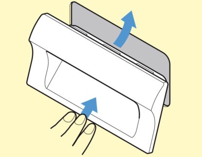 Hoogwaardige rechthoekige handgreepschaal voor snelle klikmontage in een plaatwerkbehuizing van robuust kunststof, oppervlak: ivoor, 140 mm (5,6") HH-JW140-IV. Device handle HH-JW140-IV voor metalen kasten, plaatwerk behuizing, door Sugatsune / LAMP® (Jap - Afbeelding 5