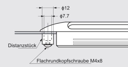 Hoogwaardige rechthoekige greepschaal van massief zinklegering, oppervlak: verchroomd, 130 mm (5,2") UTZ-130CR. Meubelhandvat UTZ-130CR voor plaatwerk, hout, lade, kast, kantoormeubilair, slaapkamermeubilair, door Sugatsune / LAMP® (Japan) - Afbeelding 4