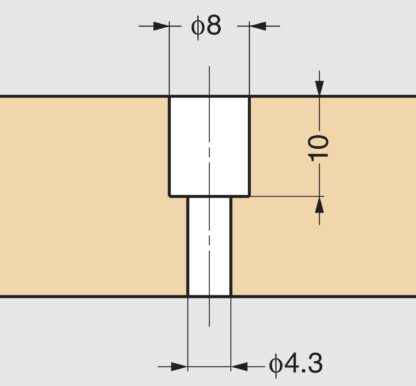 Hoogwaardige rechthoekige greepschaal van massief zinklegering, oppervlak: verchroomd, 130 mm (5,2") UTZ-130CR. Meubelhandvat UTZ-130CR voor plaatwerk, hout, lade, kast, kantoormeubilair, slaapkamermeubilair, door Sugatsune / LAMP® (Japan) - Afbeelding 3