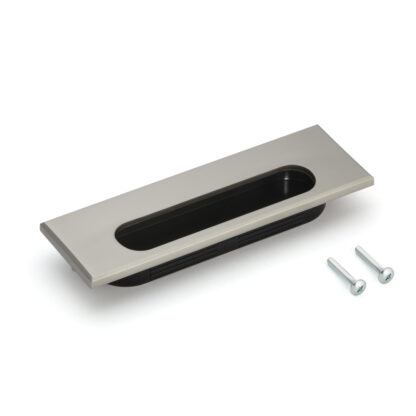 Hoge kwaliteit rechthoekige grip shell gemaakt van massief zinklegering, oppervlak: wit brons, 164 mm (6,5") SD-160WB. Meubelhandvat SD-160WB voor lade, kast, kantoormeubilair, slaapkamermeubilair, keukenmeubilair, door Sugatsune / LAMP® (Japan)