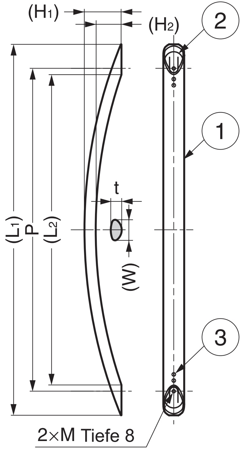 Solide industriële aluminiumlegering handgreep, zwart geanodiseerde afwerking, 816 mm (32.2"), SOR-800BL. Hightech aluminium handvat voor productiemachines, laboratoriumapparatuur, industriële apparatuur en nog veel meer, door Sugatsune / LAMP® (Japan) - Afbeelding 2