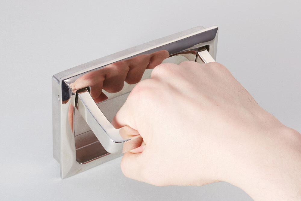 Hoogwaardige opvouwbare roestvrijstalen handgreep voor koffers of dozen van V4A, 150 mm (6″) HCT-150. Klaphandvat gemaakt van het fijnste corrosievrije roestvrij staal V4A (SUS316), geschikt voor vochtige, ruwe en zeer corrosieve omgevingen door Sugatsune - Afbeelding 3