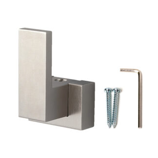 Hoogwaardige kapstokhaak, voor wandmontage, draagvermogen: 10 kg, oppervlak: RVS-look, PXB-UM05-101-ST. Designhaken voor kasten, woonkamers, hotels, restaurants en nog veel meer, van Sugatsune / LAMP® (Japan)