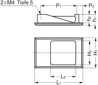 Kleine hoogwaardige vingergreepschaal, gemaakt van massief zinklegering, oppervlak: wit brons, 55 mm (2,2") HH-DN-40WB. Inbouwgreep HH-DN-40WB voor plaatwerkfronten, houten fronten, laden, kasten, kantoormeubilair, door Sugatsune / LAMP® (Japan) - Afbeelding 2