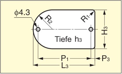 Kleine hoogwaardige vingergreepschaal, gemaakt van massief zinklegering, oppervlak: wit brons, 80 mm (3,2") HH-DN-50WB. Inbouwgreep HH-DN-50WB voor plaatwerkfronten, houten fronten, laden, kasten, kantoormeubilair, door Sugatsune / LAMP® (Japan) - Afbeelding 4