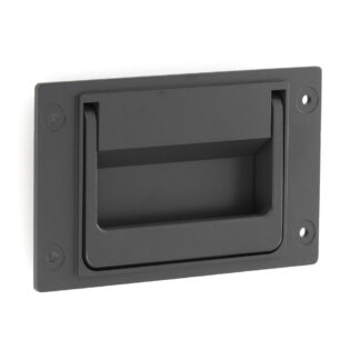 Hoogwaardig kofferhandvat van zinklegering met veer, 148 mm (5,9") PT-148. Zinklegering vouwhandvat voor apparaten, koffers, koffers, versterkers, dozen, door Sugatsune / LAMP® (Japan)