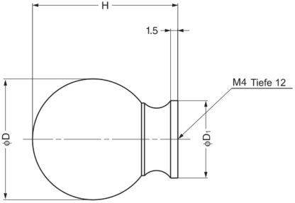 Bolvormige meubelknop handgreep gemaakt van duurzame aluminiumlegering, oppervlak: bruin, 20 mm (0,8") KK-B20SBR. Handgreepknop KK-B20SBR voor lade, meubeldeur, keukenkast, kantoorkast en nog veel meer, van Sugatsune / LAMP® (Japan) - Afbeelding 2
