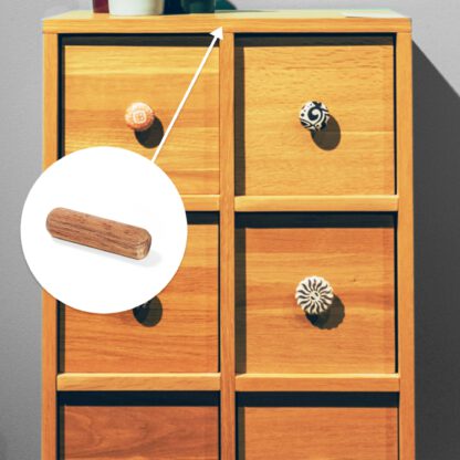 10 stuks lange houten deuvels van beukenhout, oppervlak: geribbeld, 30 mm (1,2") 9091978. Houten deuvels 9091978 voor houten panelen, houtverbinding, meubelbouw, plankconstructie, door EMUCA - Afbeelding 6