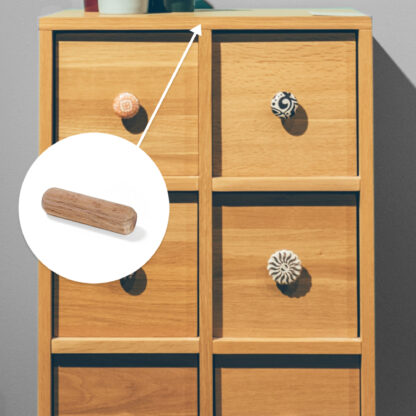 10 stuks lange houten deuvels van beukenhout, oppervlak: gegolfd, 30 mm (1,2") 9095678. Houten deuvels 9095678 voor houten panelen, houtverbinding, meubelbouw, plankconstructie, door EMUCA - Afbeelding 3