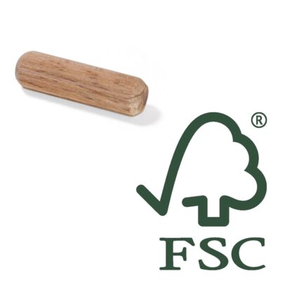 10 stuks lange houten deuvels van beukenhout, oppervlak: gegolfd, 30 mm (1,2") 9095678. Houten deuvels 9095678 voor houten panelen, houtverbinding, meubelbouw, plankconstructie, door EMUCA - Afbeelding 5