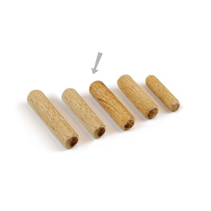 10 stuks lange houten deuvels van beukenhout, oppervlak: geribbeld, 35 mm (1,4") 9031878. Houten deuvels 9031878 voor houten panelen, houtverbinding, meubelbouw, plankconstructie, door EMUCA - Afbeelding 2