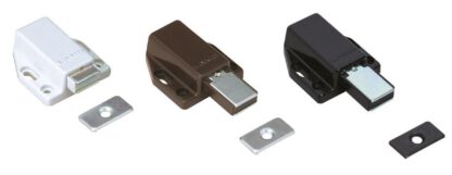 2 stuks hoogwaardige magnetische druksluitingen, incl. contraplaat, oppervlak: bruin, 38 mm (1-1/2"), ML-80BR. Push-to-open deuropener voor meubeldeuren, kastdeuren en nog veel meer, van Sugatsune / LAMP® (Japan) - Afbeelding 4