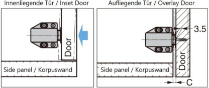 2 stuks hoogwaardige magnetische druksluitingen, incl. contraplaat, oppervlak: bruin, 38 mm (1-1/2"), ML-80BR. Push-to-open deuropener voor meubeldeuren, kastdeuren en nog veel meer, van Sugatsune / LAMP® (Japan) - Afbeelding 3