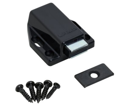 2 stuks hoogwaardige magnetische druksluitingen, incl. contraplaat, oppervlak: zwart, 38 mm (1-1/2"), ML-80BL. Push-to-open deuropener voor meubeldeuren, kastdeuren en nog veel meer, van Sugatsune / LAMP® (Japan) - Afbeelding 5