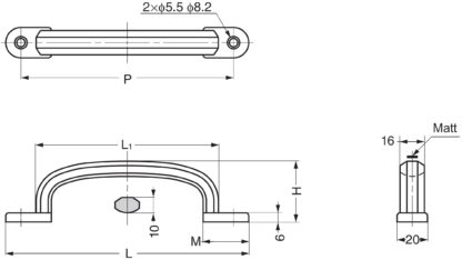 Hoogwaardige massief roestvrijstalen meubelgreep gemaakt van SUS304 (V2A), 188 mm (7,5") XL-CUY190TT. Roestvrijstalen deurklink XL-CUY190TT gemaakt van SUS304 (V2A) voor boot, jacht, cruiseschip, roestvrijstalen keuken, luxe hotel, strandhotel, door Sugat - Afbeelding 2