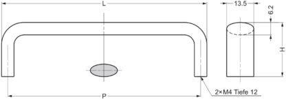 Hoge kwaliteit massief messing meubelgreep, verchroomd, 134,2 mm (5,3") DLB-128CR. Messing kastgreep DLB-128CR voor keukenkast, woonkamerkast, slaapkamermeubilair, kantoormeubilair, door Sugatsune / LAMP® (Japan) - Afbeelding 2